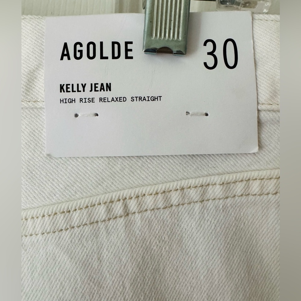 AGOLDE Kelly High-Rise Relaxed Straight Jeans in Milkshake, Size 30 - Picture 14 of 15